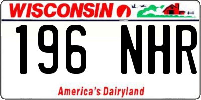 WI license plate 196NHR