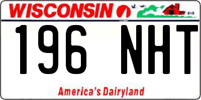 WI license plate 196NHT