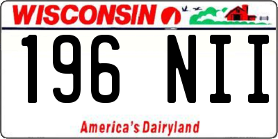 WI license plate 196NII