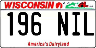 WI license plate 196NIL
