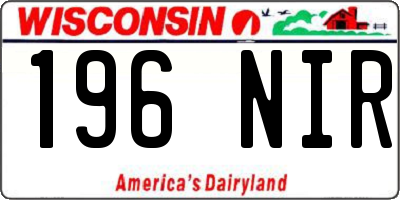 WI license plate 196NIR