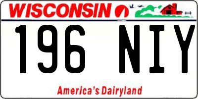 WI license plate 196NIY