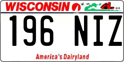 WI license plate 196NIZ