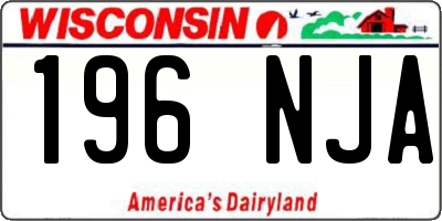WI license plate 196NJA