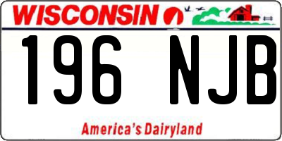 WI license plate 196NJB