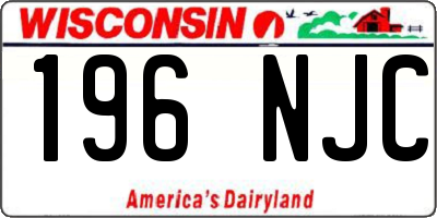 WI license plate 196NJC