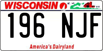 WI license plate 196NJF