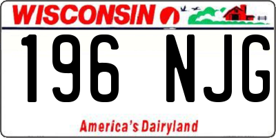 WI license plate 196NJG