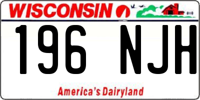 WI license plate 196NJH