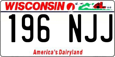 WI license plate 196NJJ