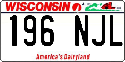 WI license plate 196NJL