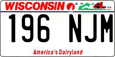 WI license plate 196NJM