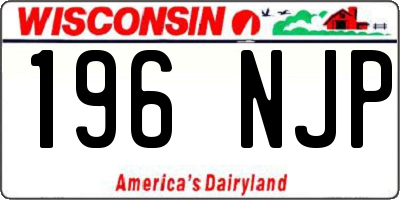 WI license plate 196NJP