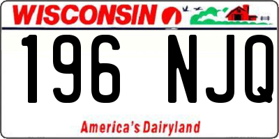 WI license plate 196NJQ