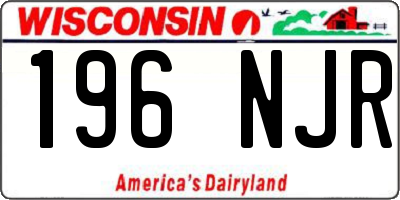 WI license plate 196NJR