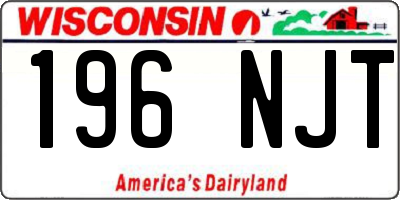 WI license plate 196NJT