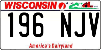 WI license plate 196NJV