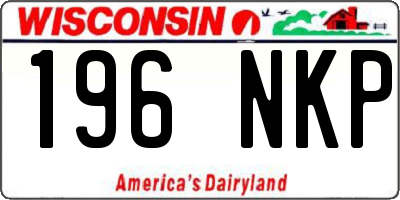 WI license plate 196NKP