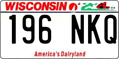WI license plate 196NKQ