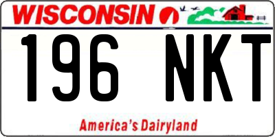 WI license plate 196NKT