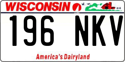 WI license plate 196NKV