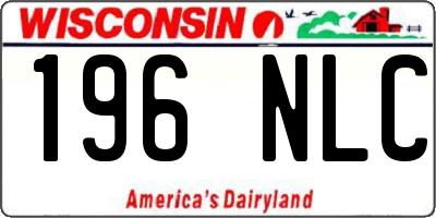 WI license plate 196NLC