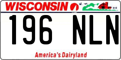 WI license plate 196NLN