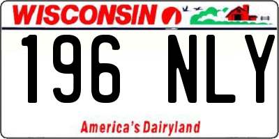 WI license plate 196NLY