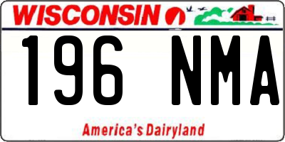 WI license plate 196NMA
