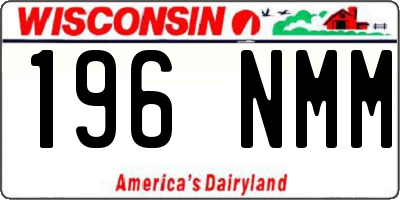 WI license plate 196NMM