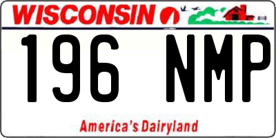 WI license plate 196NMP