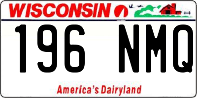 WI license plate 196NMQ