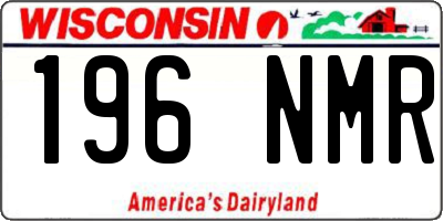 WI license plate 196NMR