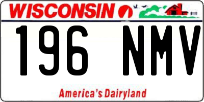 WI license plate 196NMV