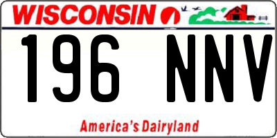 WI license plate 196NNV