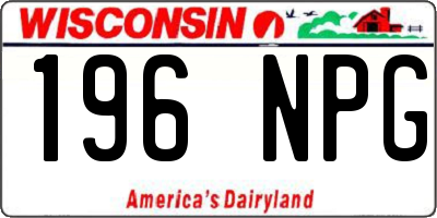 WI license plate 196NPG