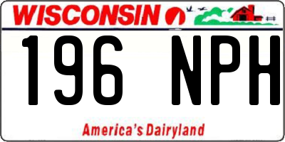 WI license plate 196NPH