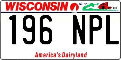 WI license plate 196NPL