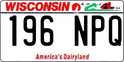WI license plate 196NPQ