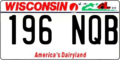 WI license plate 196NQB
