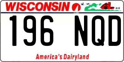 WI license plate 196NQD