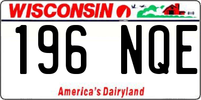 WI license plate 196NQE
