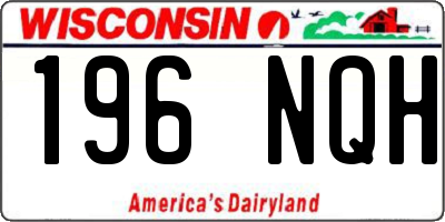 WI license plate 196NQH