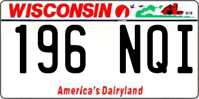 WI license plate 196NQI