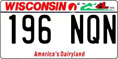 WI license plate 196NQN