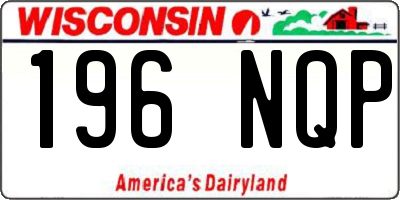 WI license plate 196NQP