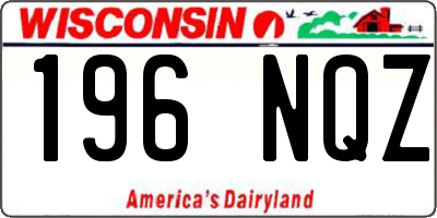 WI license plate 196NQZ