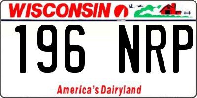 WI license plate 196NRP