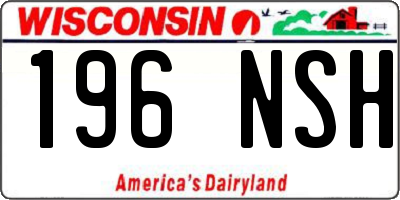 WI license plate 196NSH