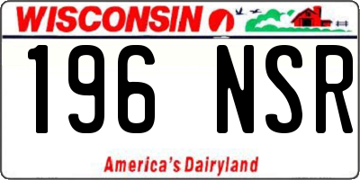 WI license plate 196NSR